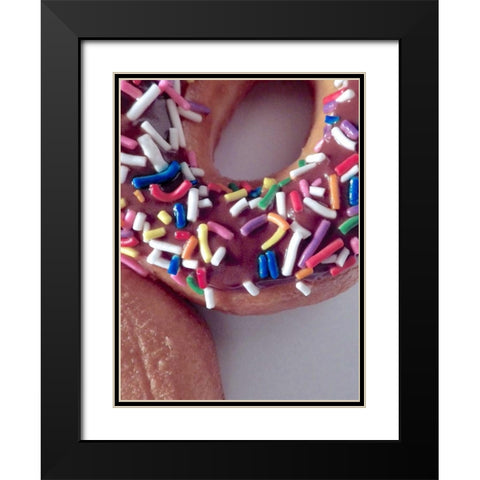 Classic Doughnut I Black Modern Wood Framed Art Print with Double Matting by Burkhart, Monika