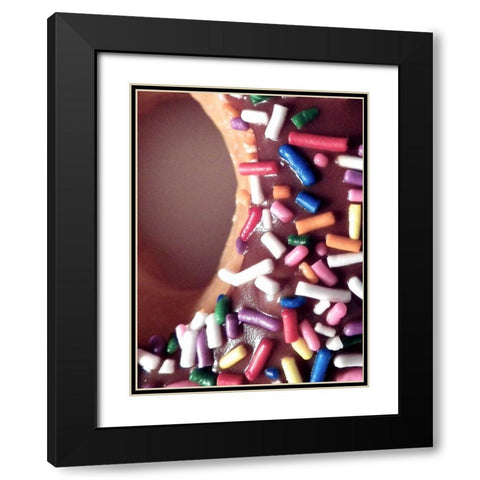 Classic Doughnut II Black Modern Wood Framed Art Print with Double Matting by Burkhart, Monika