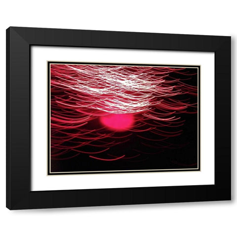 Red Mirage I Black Modern Wood Framed Art Print with Double Matting by Burkhart, Monika