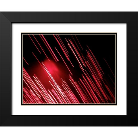 Red Mirage II Black Modern Wood Framed Art Print with Double Matting by Burkhart, Monika