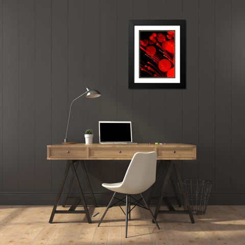 Pyrotechnic II Black Modern Wood Framed Art Print with Double Matting by Burkhart, Monika