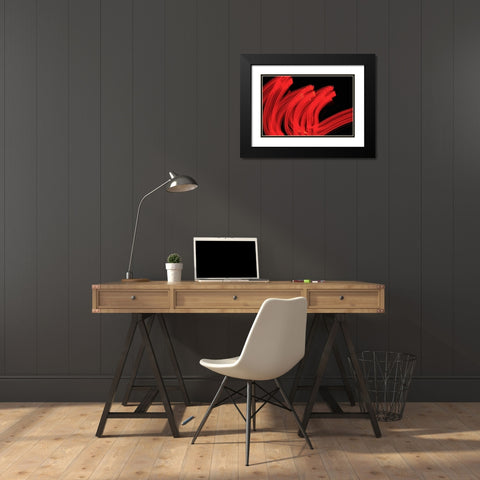 High Velocity II Black Modern Wood Framed Art Print with Double Matting by Burkhart, Monika