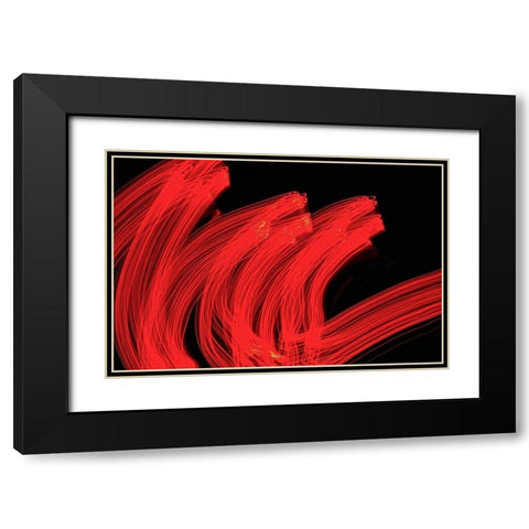 High Velocity II Black Modern Wood Framed Art Print with Double Matting by Burkhart, Monika