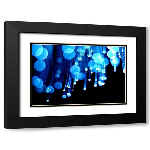 Moon Drops IV Black Modern Wood Framed Art Print with Double Matting by Burkhart, Monika