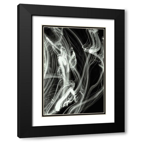 Impulse II Black Modern Wood Framed Art Print with Double Matting by Burkhart, Monika
