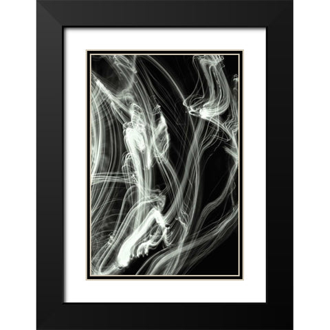 Impulse II Black Modern Wood Framed Art Print with Double Matting by Burkhart, Monika