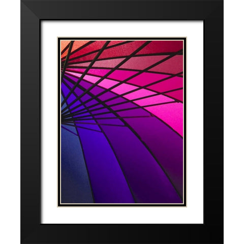 Rainglo II Black Modern Wood Framed Art Print with Double Matting by Burkhart, Monika