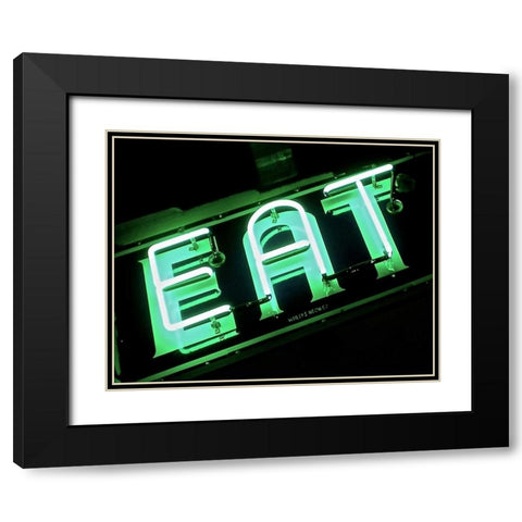 Eat Black Modern Wood Framed Art Print with Double Matting by Burkhart, Monika