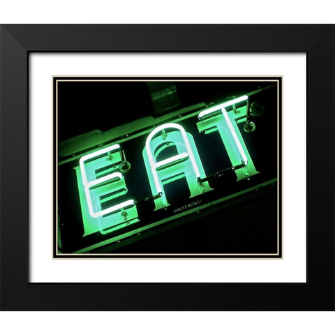 Eat Black Modern Wood Framed Art Print with Double Matting by Burkhart, Monika