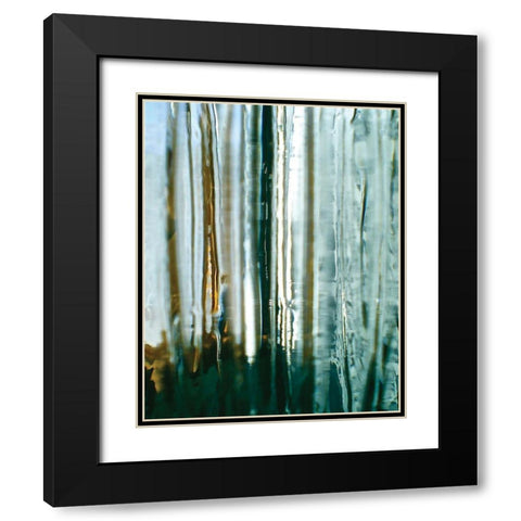 Cracked Glass II Black Modern Wood Framed Art Print with Double Matting by Burkhart, Monika
