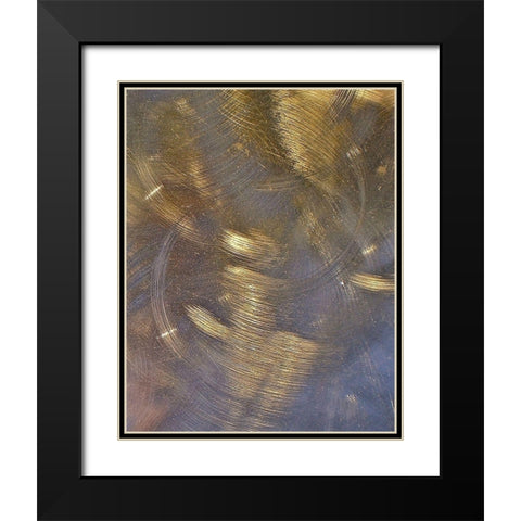 Gold Brushed Metal II Black Modern Wood Framed Art Print with Double Matting by Burkhart, Monika