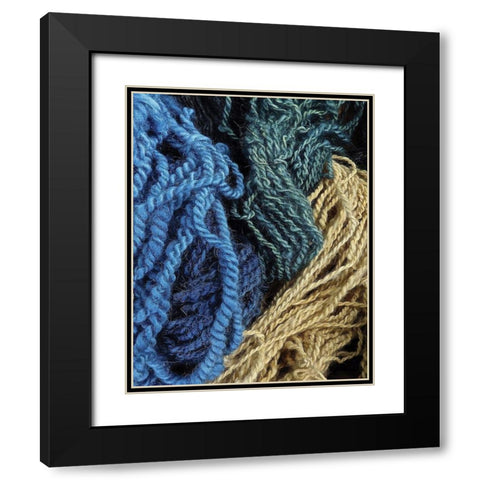 Twisted Yarn I Black Modern Wood Framed Art Print with Double Matting by Burkhart, Monika