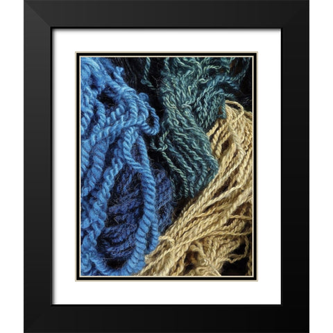 Twisted Yarn I Black Modern Wood Framed Art Print with Double Matting by Burkhart, Monika