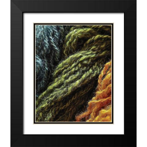 Twisted Yarn II Black Modern Wood Framed Art Print with Double Matting by Burkhart, Monika