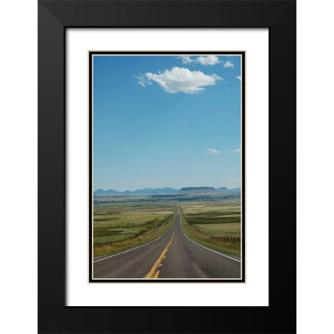 Mountain Summer V Black Modern Wood Framed Art Print with Double Matting by Berzel, Erin