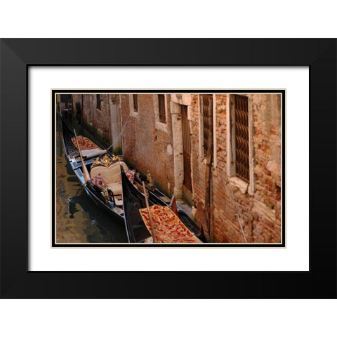 Venitian Alley Black Modern Wood Framed Art Print with Double Matting by Berzel, Erin