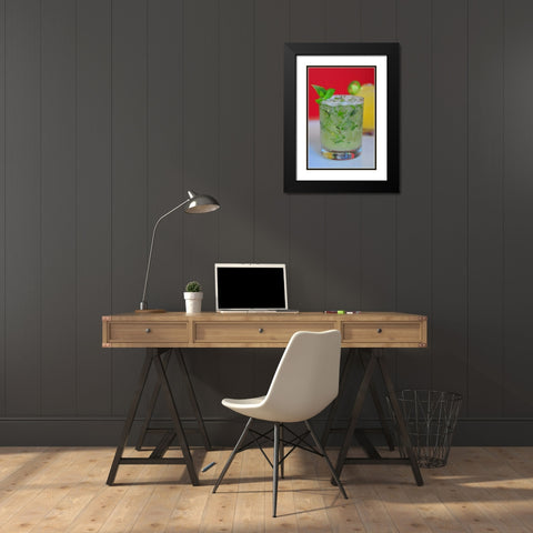 Happy Hour III Black Modern Wood Framed Art Print with Double Matting by Berzel, Erin