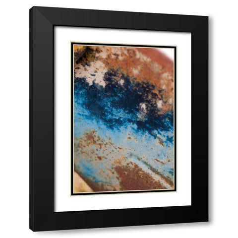 Rust Blues I Black Modern Wood Framed Art Print with Double Matting by Berzel, Erin