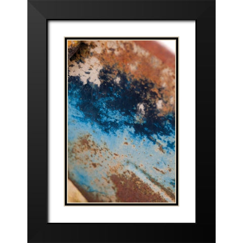 Rust Blues I Black Modern Wood Framed Art Print with Double Matting by Berzel, Erin