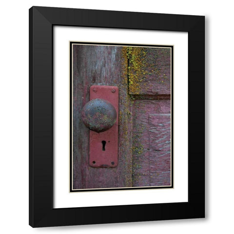 Barn Door Black Modern Wood Framed Art Print with Double Matting by Berzel, Erin