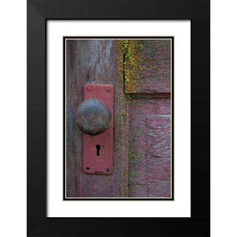 Barn Door Black Modern Wood Framed Art Print with Double Matting by Berzel, Erin