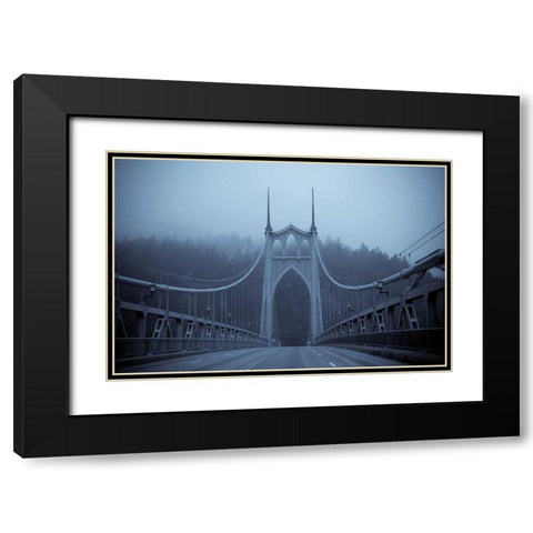 Westbound on the Bridge I Black Modern Wood Framed Art Print with Double Matting by Berzel, Erin