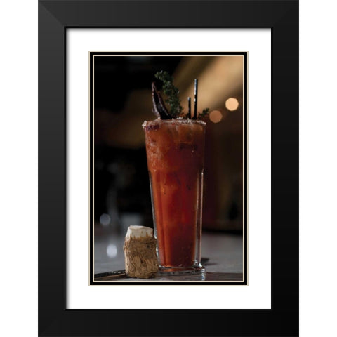 Cocktail Hour X Black Modern Wood Framed Art Print with Double Matting by Berzel, Erin