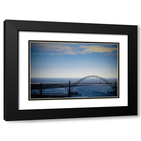 Yaquina Bay Bridge II Black Modern Wood Framed Art Print with Double Matting by Berzel, Erin