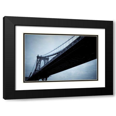 Manhattan Bridge I Black Modern Wood Framed Art Print with Double Matting by Berzel, Erin