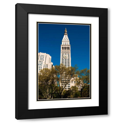 Madison Square Park Black Modern Wood Framed Art Print with Double Matting by Berzel, Erin