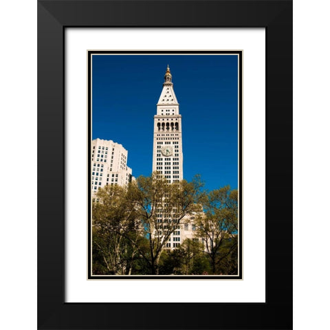 Madison Square Park Black Modern Wood Framed Art Print with Double Matting by Berzel, Erin