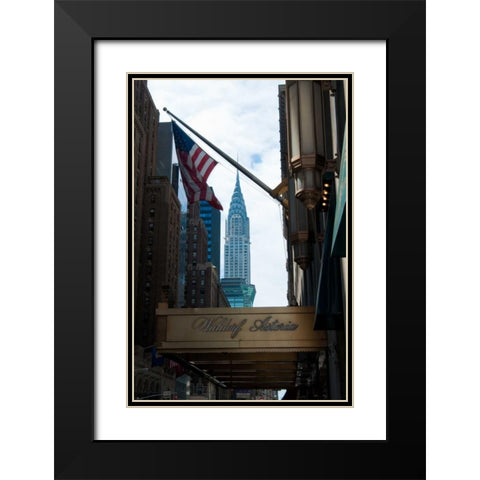 Chrysler Building II Black Modern Wood Framed Art Print with Double Matting by Berzel, Erin