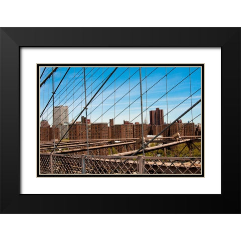 Brooklyn Bridge IV Black Modern Wood Framed Art Print with Double Matting by Berzel, Erin