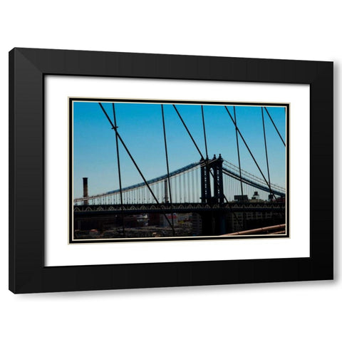 Manhattan Bridge IV Black Modern Wood Framed Art Print with Double Matting by Berzel, Erin