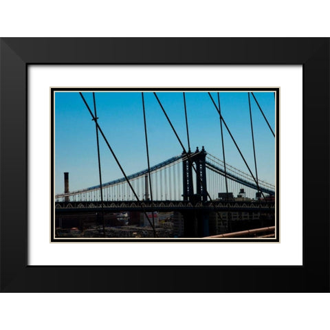Manhattan Bridge IV Black Modern Wood Framed Art Print with Double Matting by Berzel, Erin