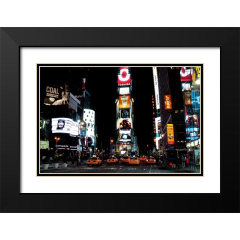 Times Square III Black Modern Wood Framed Art Print with Double Matting by Berzel, Erin