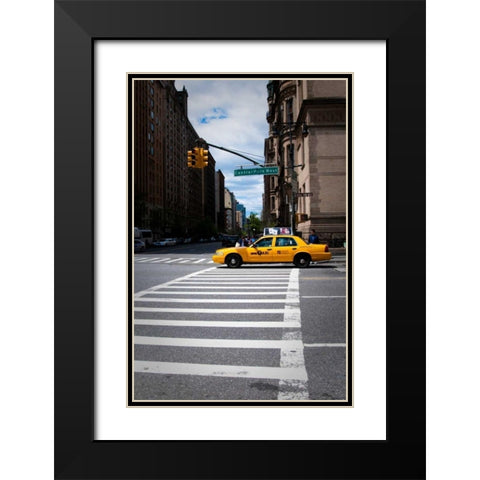 Central Park West Black Modern Wood Framed Art Print with Double Matting by Berzel, Erin