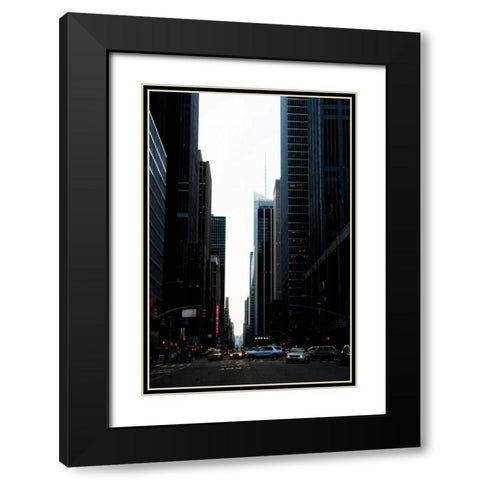 Radio City Black Modern Wood Framed Art Print with Double Matting by Berzel, Erin