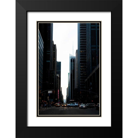 Radio City Black Modern Wood Framed Art Print with Double Matting by Berzel, Erin