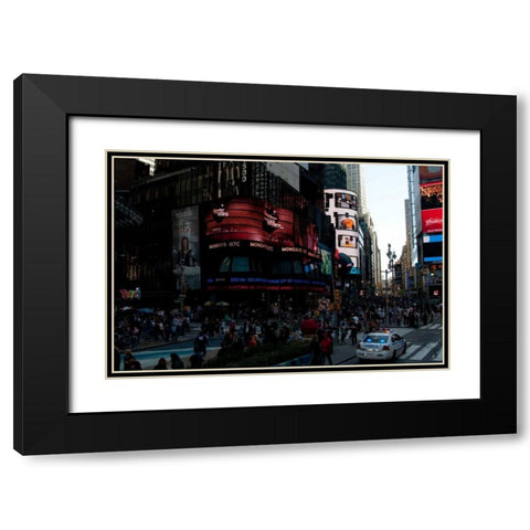 Times Square IV Black Modern Wood Framed Art Print with Double Matting by Berzel, Erin