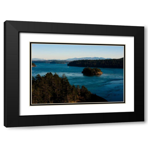 Deception Pass I Black Modern Wood Framed Art Print with Double Matting by Berzel, Erin