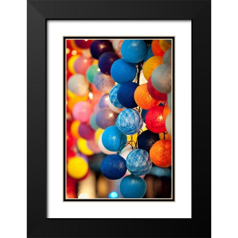 Colorful Lights I Black Modern Wood Framed Art Print with Double Matting by Berzel, Erin