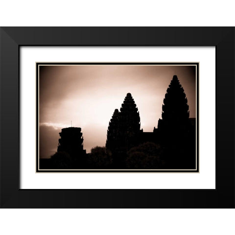 Sepia Sunrise II Black Modern Wood Framed Art Print with Double Matting by Berzel, Erin