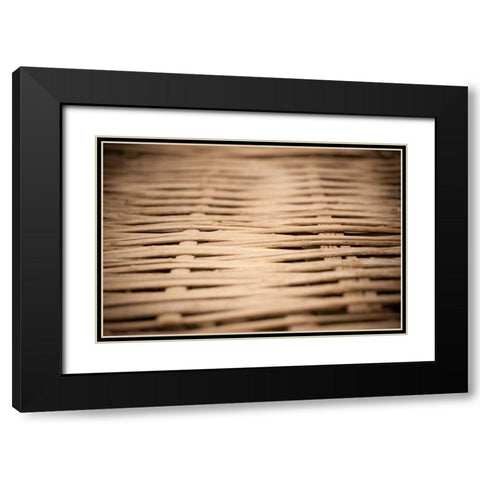 Bamboo Weave Black Modern Wood Framed Art Print with Double Matting by Berzel, Erin