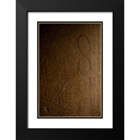 Orchid Carving II Black Modern Wood Framed Art Print with Double Matting by Berzel, Erin