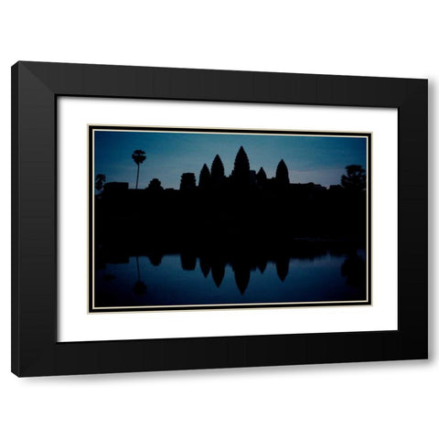 Angkor Wat Sunrise IV Black Modern Wood Framed Art Print with Double Matting by Berzel, Erin