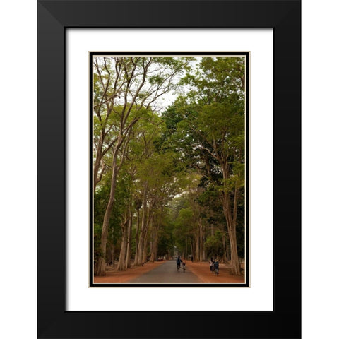 Road to Angkor Black Modern Wood Framed Art Print with Double Matting by Berzel, Erin