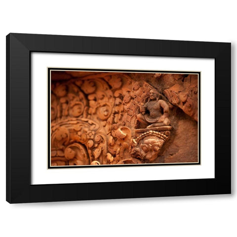 Carvings II Black Modern Wood Framed Art Print with Double Matting by Berzel, Erin