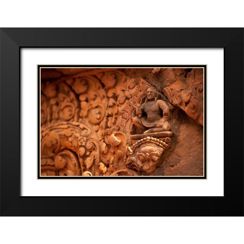 Carvings II Black Modern Wood Framed Art Print with Double Matting by Berzel, Erin
