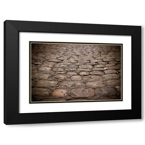 Stone Path I Black Modern Wood Framed Art Print with Double Matting by Berzel, Erin